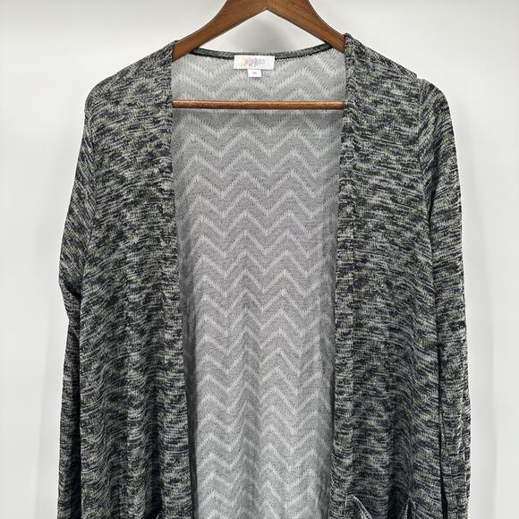 Lularoe Sarah Duster Sweater Womens Medium Green Cardigan Long NWT - Picture 4 of 14